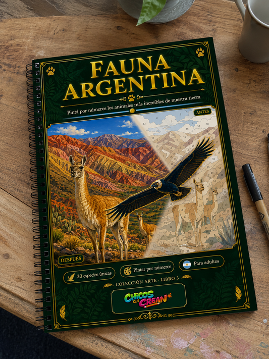 Arte Sin Límites · Libro 3 Fauna Argentina · Pintar por Números