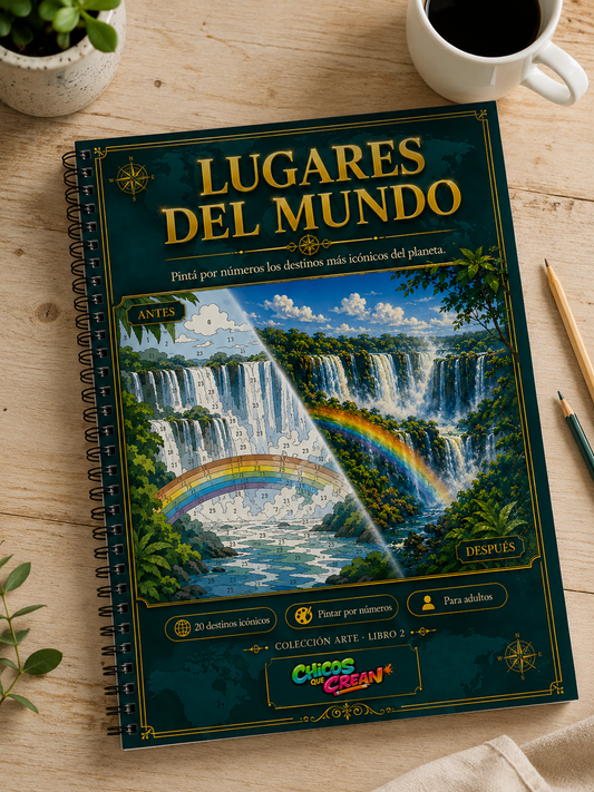Arte Sin Límites · Libro 2 Lugares del Mundo · Pintar por Números