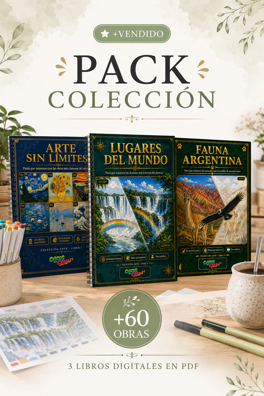 Arte Sin Límites · Colección Completa — 3 Libros · 60 Obras ·  Pintar por Números