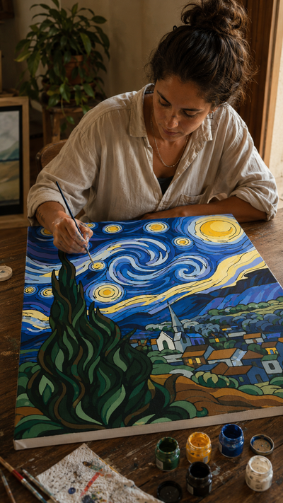 Cliente con su obra terminada